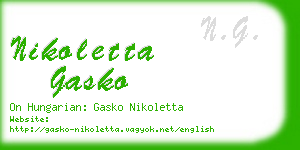 nikoletta gasko business card